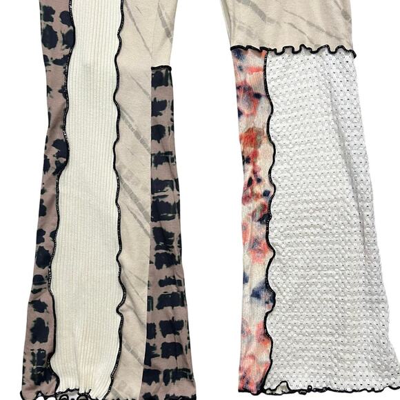 Jaded London Multicolor Patchwork Flare Pants - Picture 5 of 8